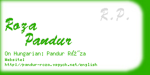roza pandur business card